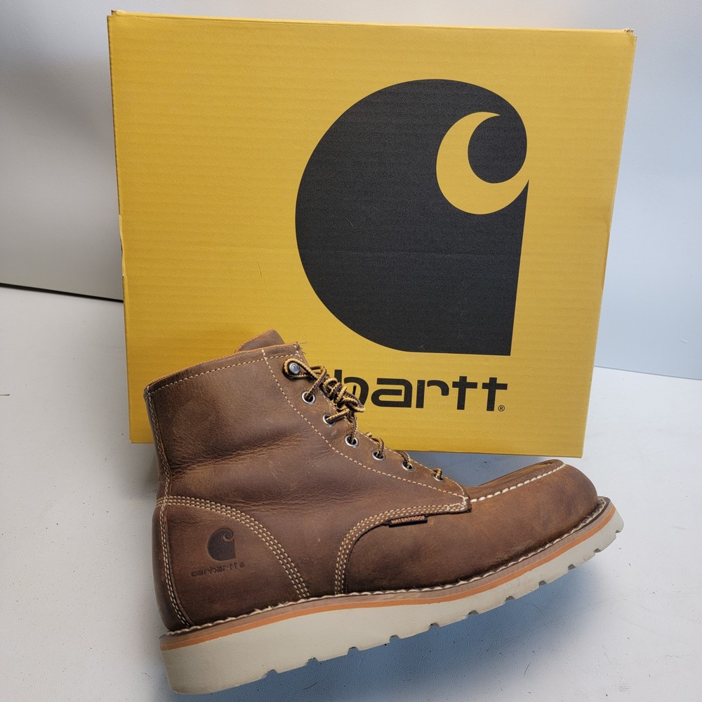 Carhartt Womens 11M Waterproof Boot 6in Soft Toe Wedge Light Brown FW6025-W